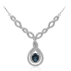 Collana in argento con Topazio Blu Londra