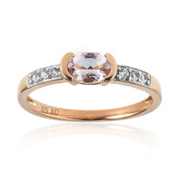 Anello in oro con Berillo Rosa non riscaldato