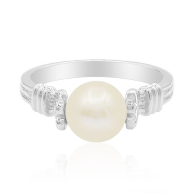 Anello in argento con Perla di Acqua Dolce (TPC)