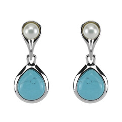 Orecchini in argento con Turchese