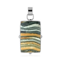 Ciondolo in argento con Diaspro Zebrato (Bali Barong)