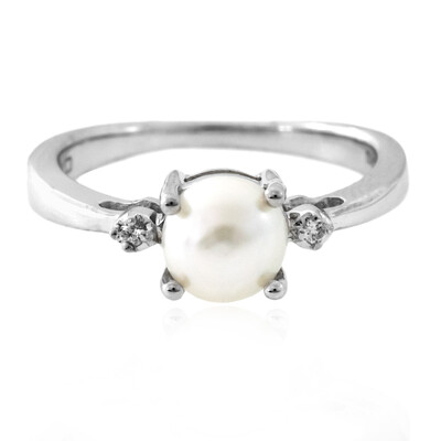 Anello in argento con Perla di Acqua Dolce