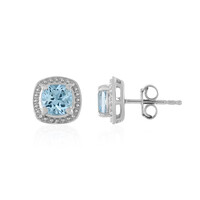 Orecchini in argento con Topazio Blu Cielo
