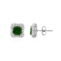 Orecchini in argento con Diopside Russo