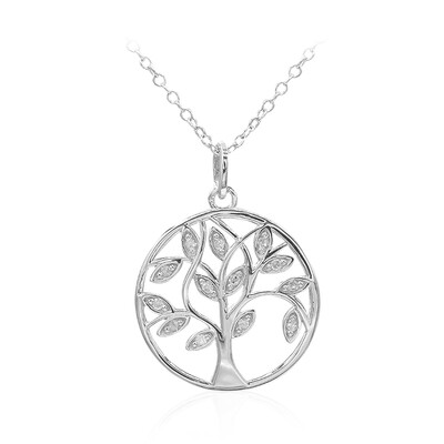 Collana in argento con Diamante I3 (I)