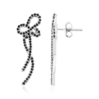 Orecchini in argento con Spinello Nero