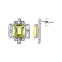 Orecchini in argento con Quarzo Limone
