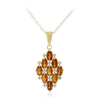 Collana in argento con Citrino Madeira