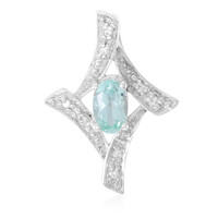 Ciondolo in argento con Fluoroapatite Verde