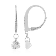Orecchini in argento con Topazio Bianco