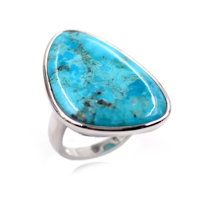 Anello in argento con Turchese Kingman Mohave Blu (Faszination Türkis)