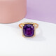 Anello in argento con Ametista del Marocco