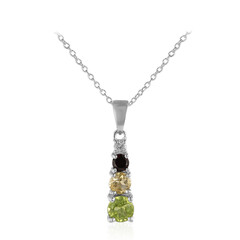 Collana in argento con Peridoto della Birmania