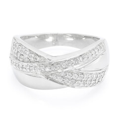 Anello in argento con Zaffiro Bianco