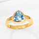Anello in argento con Topazio Blu Cielo (MONOSONO COLLECTION)