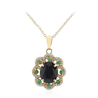 Collana in argento con Zaffiro Nero