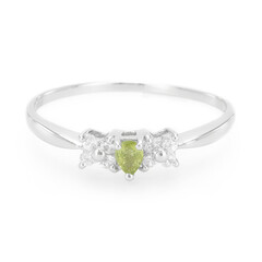 Anello placcato in platino con Tormalina Cuprian