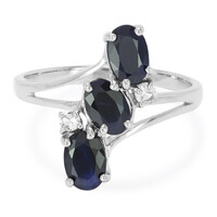 Anello in argento con Zaffiro Blu