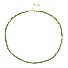 Collana in argento con Diopside Russo