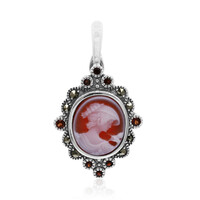 Ciondolo in argento con Agata Rossa
