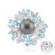 Spilla in argento con Perla Tahitiana (TPC)