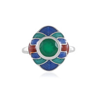 Anello in argento con Onice Verde (Adela Silber)
