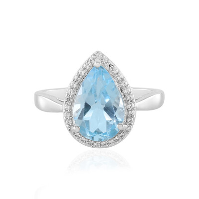 Anello in argento con Topazio Blu Cielo