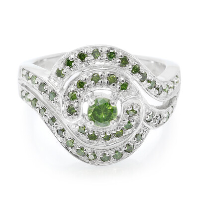 Anello in argento con Diamante Fancy