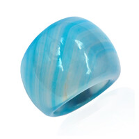 Anello con Agata Blu
