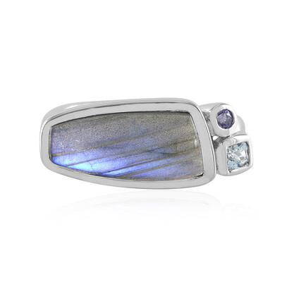 Anello in argento con Labradorite Blu Maniry (KM by Juwelo)