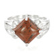 Anello in argento con Ossidiana Mogano