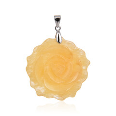 Ciondolo in argento con Calcite Arancione
