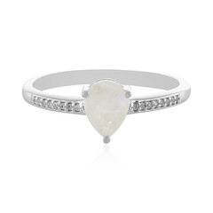 Anello in argento con Pietra di Luna Arcobaleno