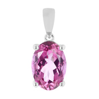Ciondolo in argento con Topazio Rosa