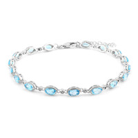 Bracciale in argento con Topazio Blu Svizzero