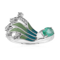 Anello in argento con Smeraldo Russo (SAELOCANA)