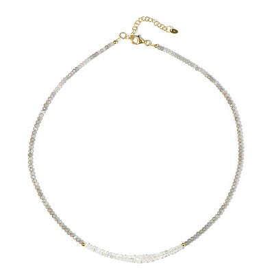 Collana in argento con Pietra di Luna Arcobaleno