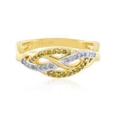Anello in argento con Diamante Giallo PK