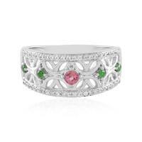 Anello in argento con Tormalina Rosa Nigeriana