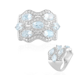 Anello in argento con Topazio Blu Cielo
