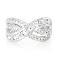 Anello in argento con Zaffiro Bianco