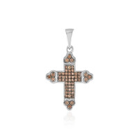 Ciondolo in argento con Zircone Cognac