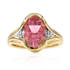 Anello in oro con Tormalina Rosa Californiana (Amanda Adkins)