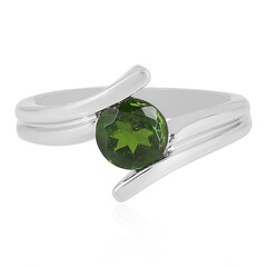 Anello in argento con Diopside Russo