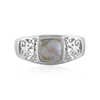 Anello da uomo in argento con Labradorite
