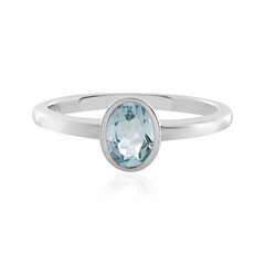 Anello in argento con Topazio Blu Cielo