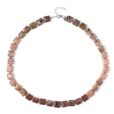 Collana in argento con Rodonite