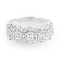 Anello in argento con Topazio Bianco