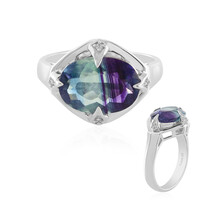 Anello in argento con Fluorite Bicolore