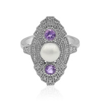 Anello in argento con Perla di Acqua Dolce